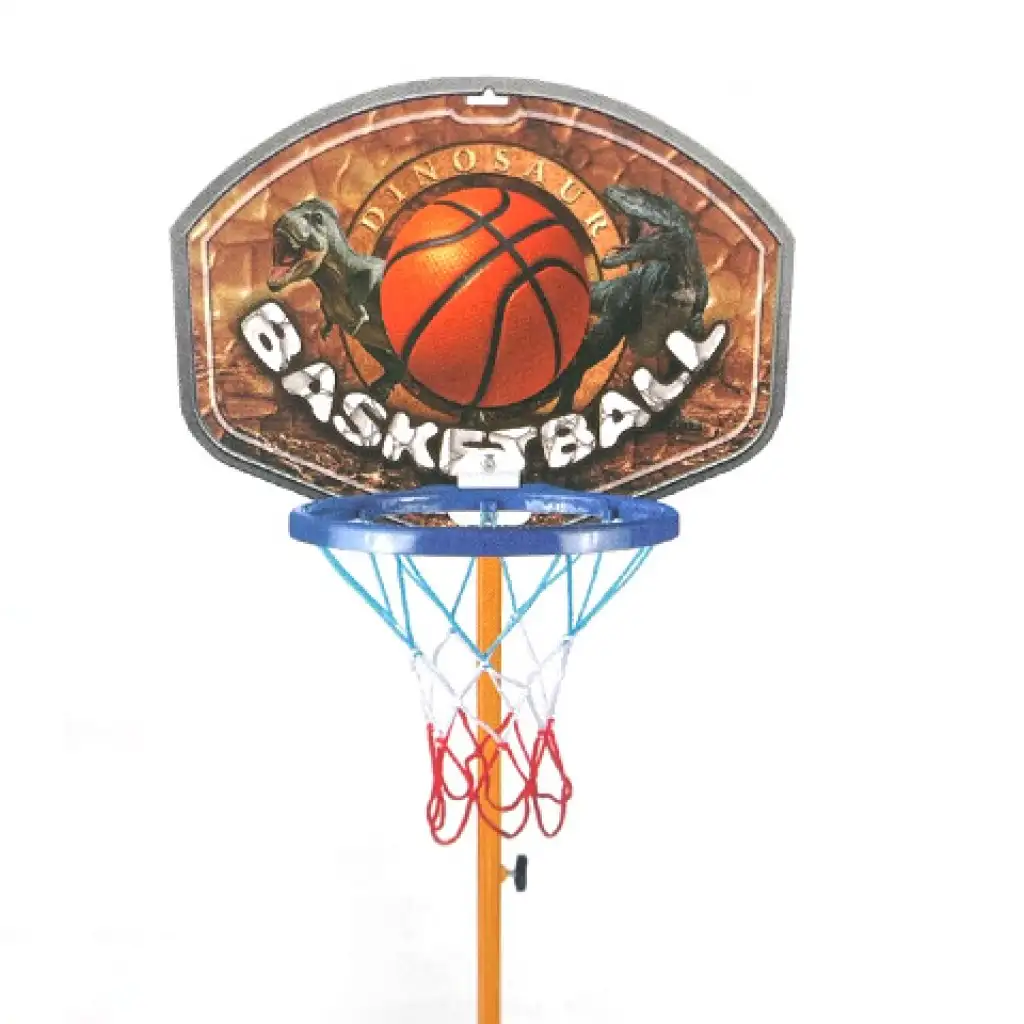 Basketballkorb mit Dinosaurierständer und Ball kép 2