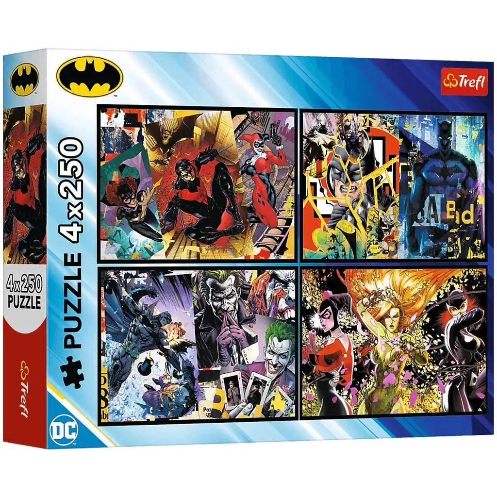 Batman Gotham Helden und Schurken 4x250 Teile Puzzle - Trefl