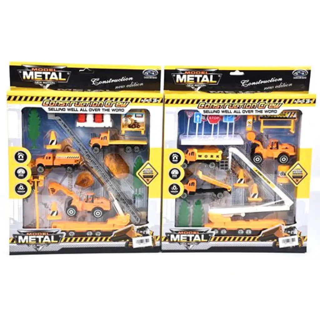 Bausatz für das Bauwesen in zwei Varianten mit Fahrzeugen