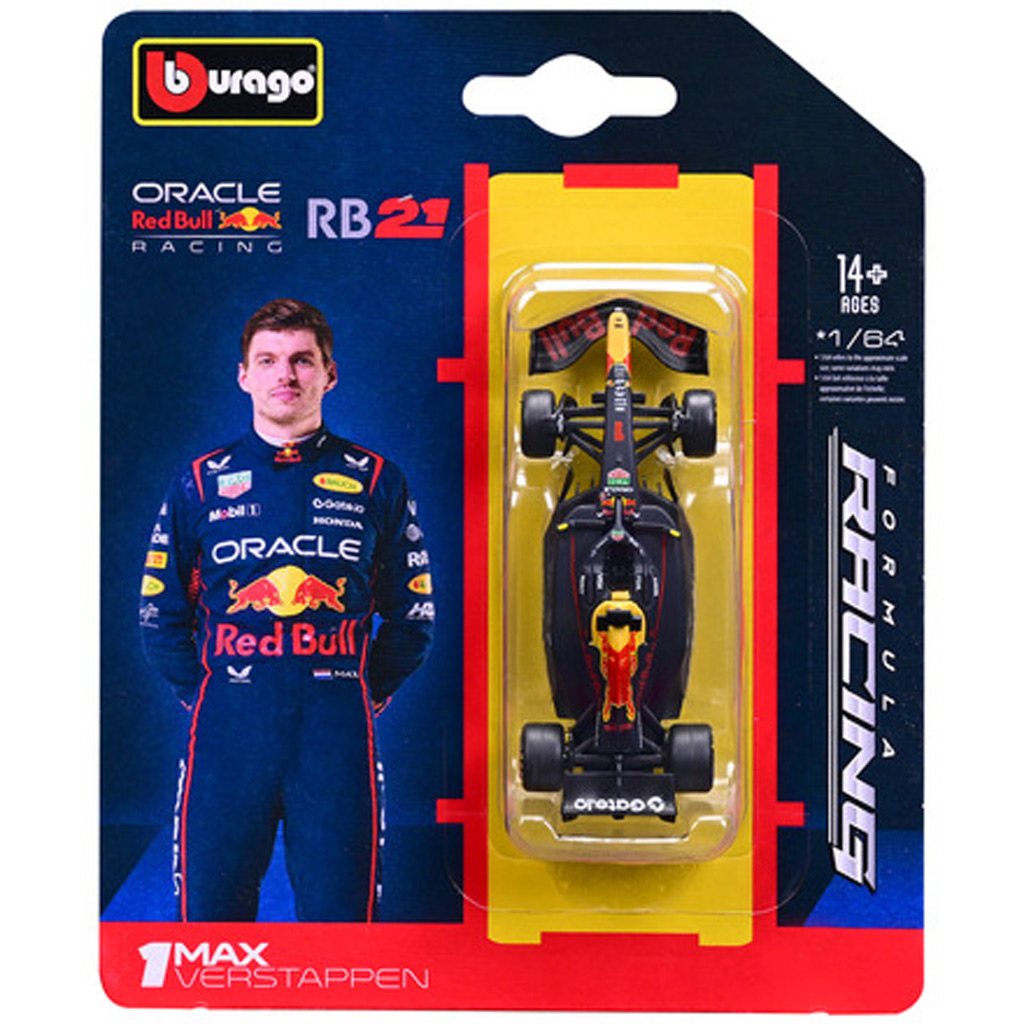 Bburago: Oracle Red Bull RB21 Verstappen F1 (2025) Rennwagen Metall-Automodell 1:64 (Max Verstappen #1)