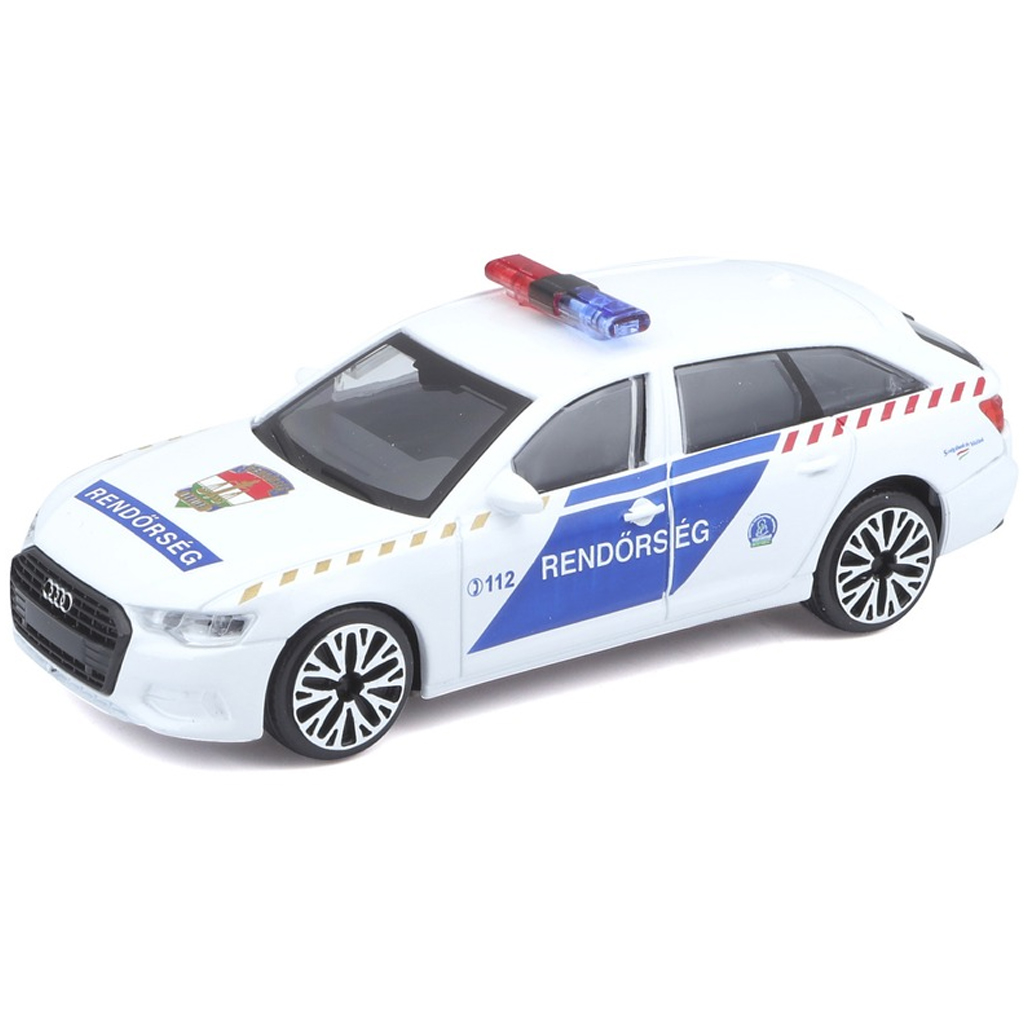 Bburago: Ungarisches Polizeiauto Audi A6 Avant 1:43