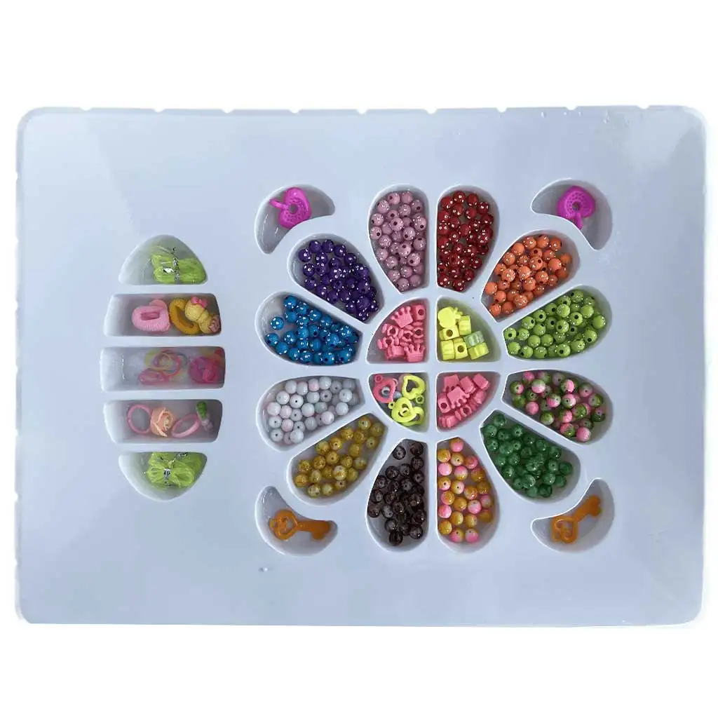 Beads Series: Schmuckherstellungsset mit Perlen, Haargummi und Anhänger mit über 200 Perlen kép 2