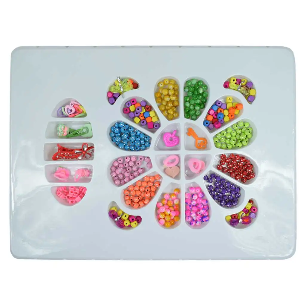 Beads Series: Schmuckherstellungsset mit Perlen, Haargummi und Haarspange mit über 200 Perlen kép 2