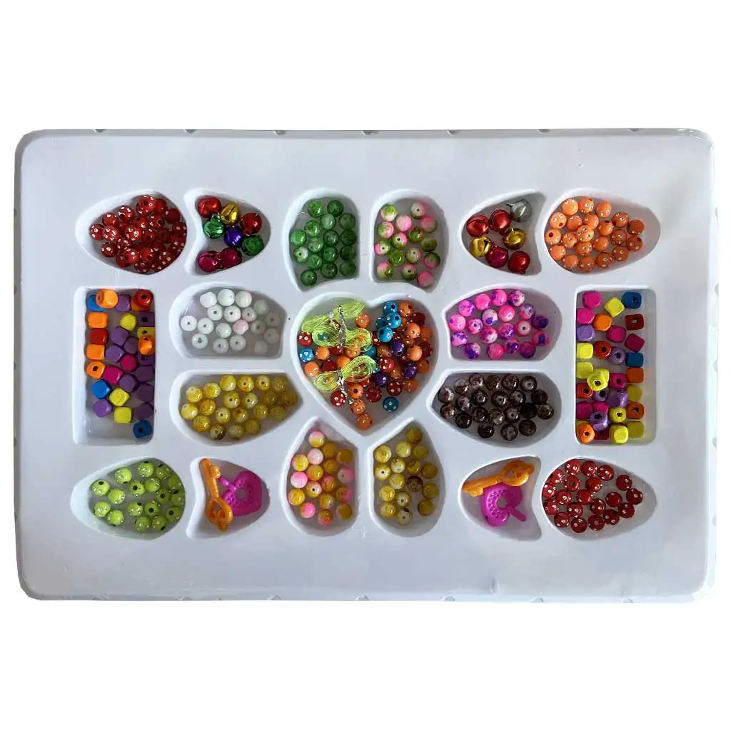Beads Series: Schmuckherstellungsset mit Perlen und Schlüsseln, über 100 Perlen kép 2