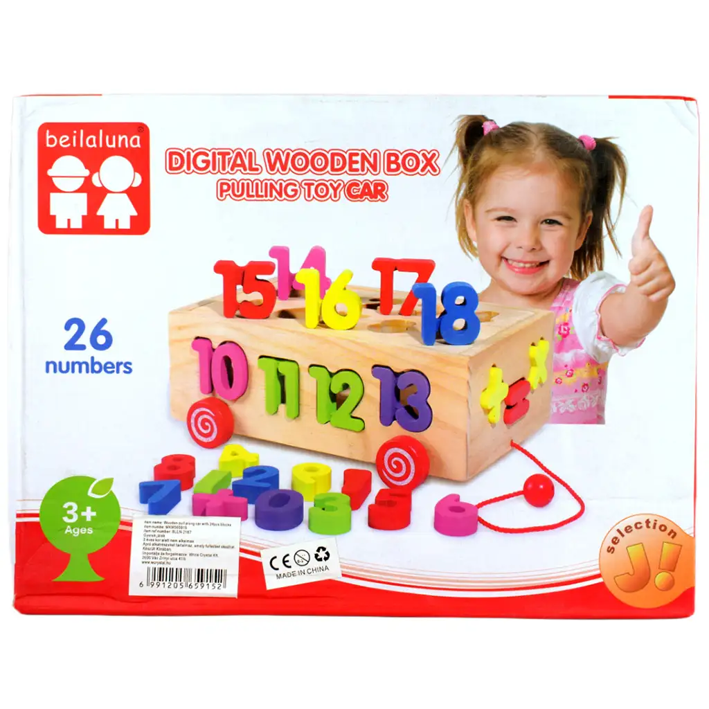 Beilaluna: Holzformsortierwagen mit Zahlen kép 7