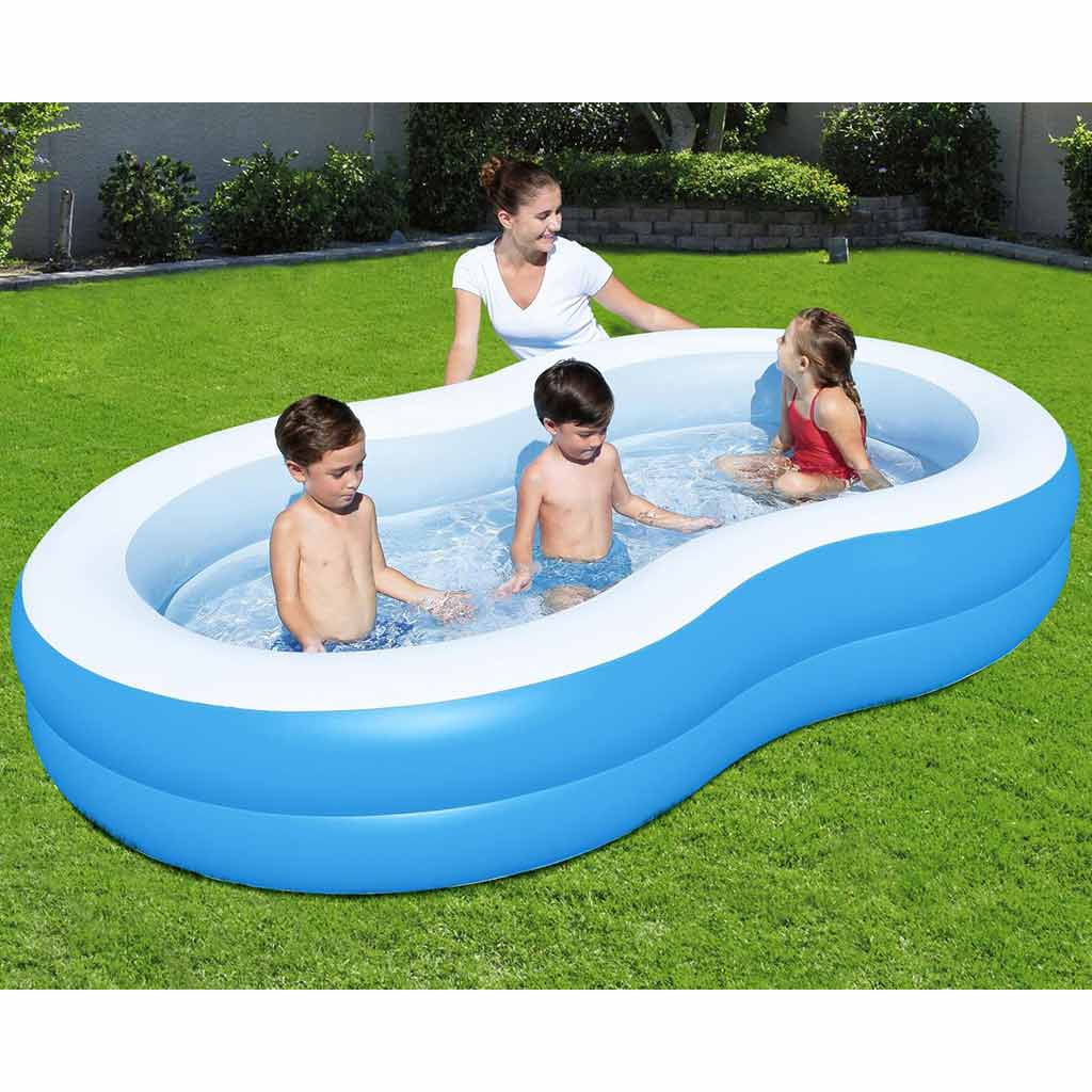 Bestway: Family Pool Lagoon Familien-Ovalpool mit zwei Ringen 262 x 157 x 46 cm kép 2