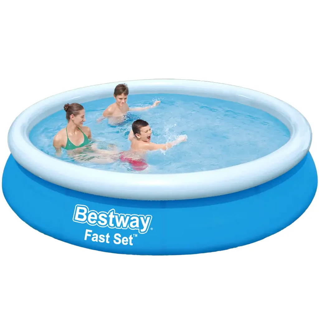 Bestway: Fast Set Aufstellpool mit aufblasbarem Rand 366x76cm