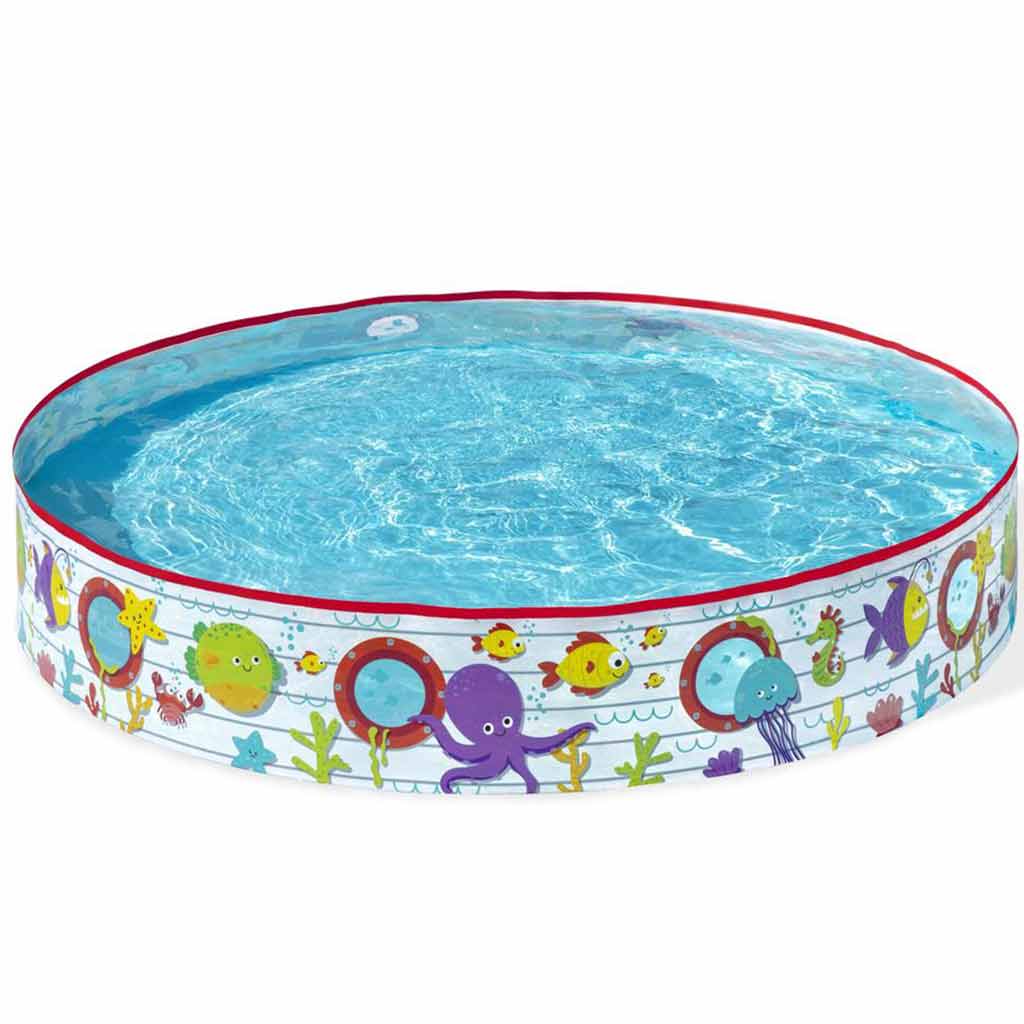 Bestway: Fill N Fun Planschbecken mit festen Wänden Unterwasserwelt Ø 152 x 25 cm