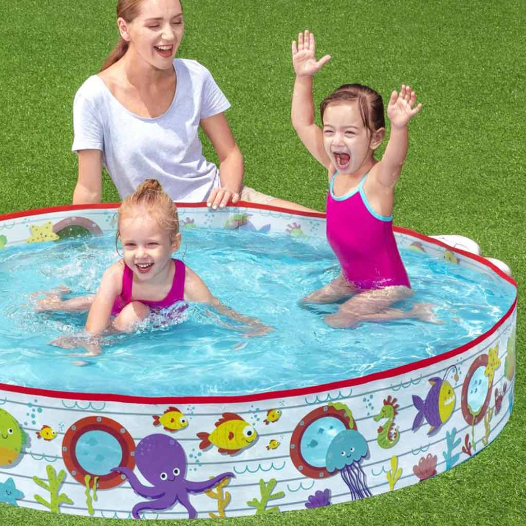 Bestway: Fill N Fun Planschbecken mit festen Wänden Unterwasserwelt Ø 152 x 25 cm kép 4