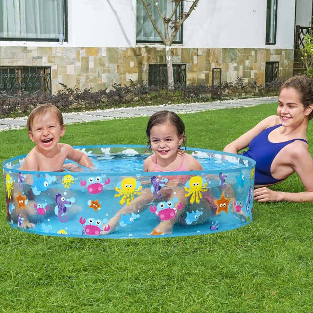 Bestway: Fill N Fun Sparkling Sea Meerestier-Hartwandplanschbecken, Ø 122 x 25 cm kép 3