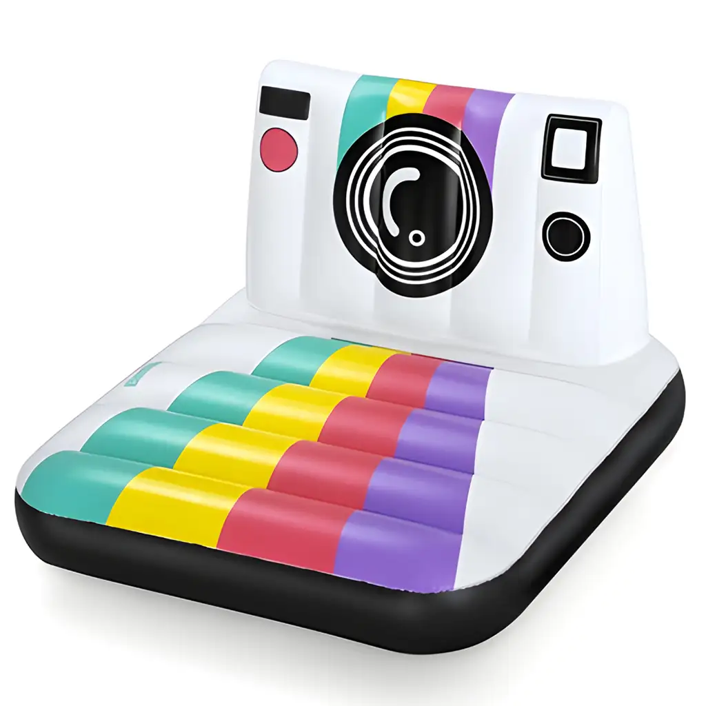 Bestway: Regenbogen-Polaroid-Kamera-Luftmatratze 127x102cm kép 1