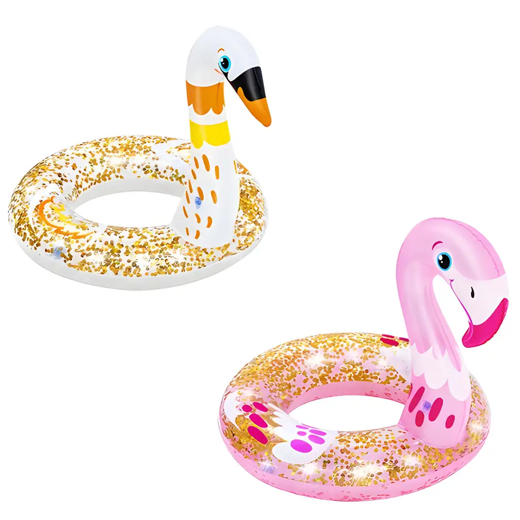Bestway: Schwan oder Flamingo Schwimmring mit Glitzer 61cm 1 Stück