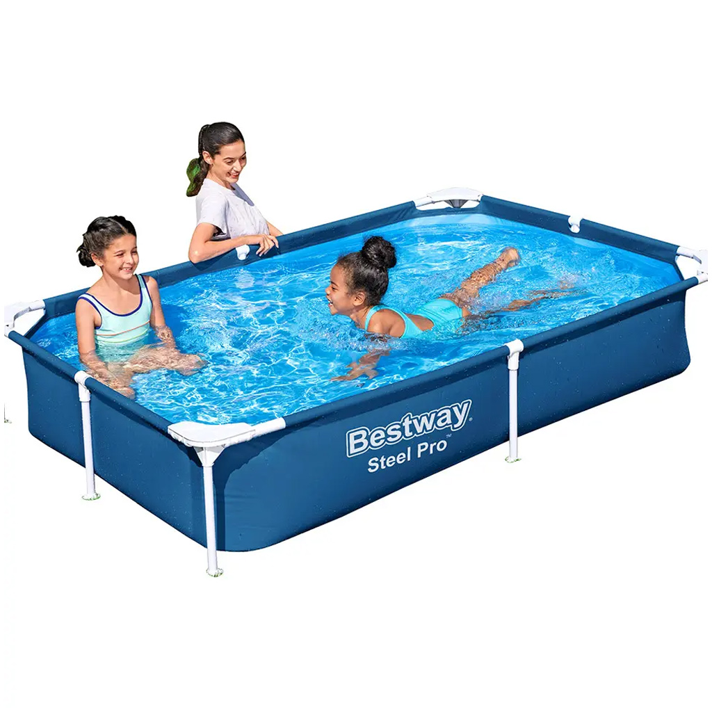 Bestway: Steel Pro Metallrahmen-Pool 221x150x43 cm kép 2