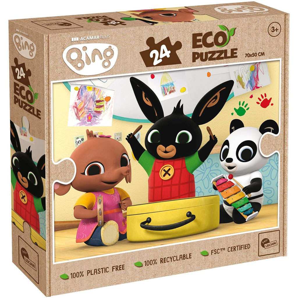 Bing und seine Freunde musizieren 24-teiliges Eco Puzzle 70x50cm - Lisciani