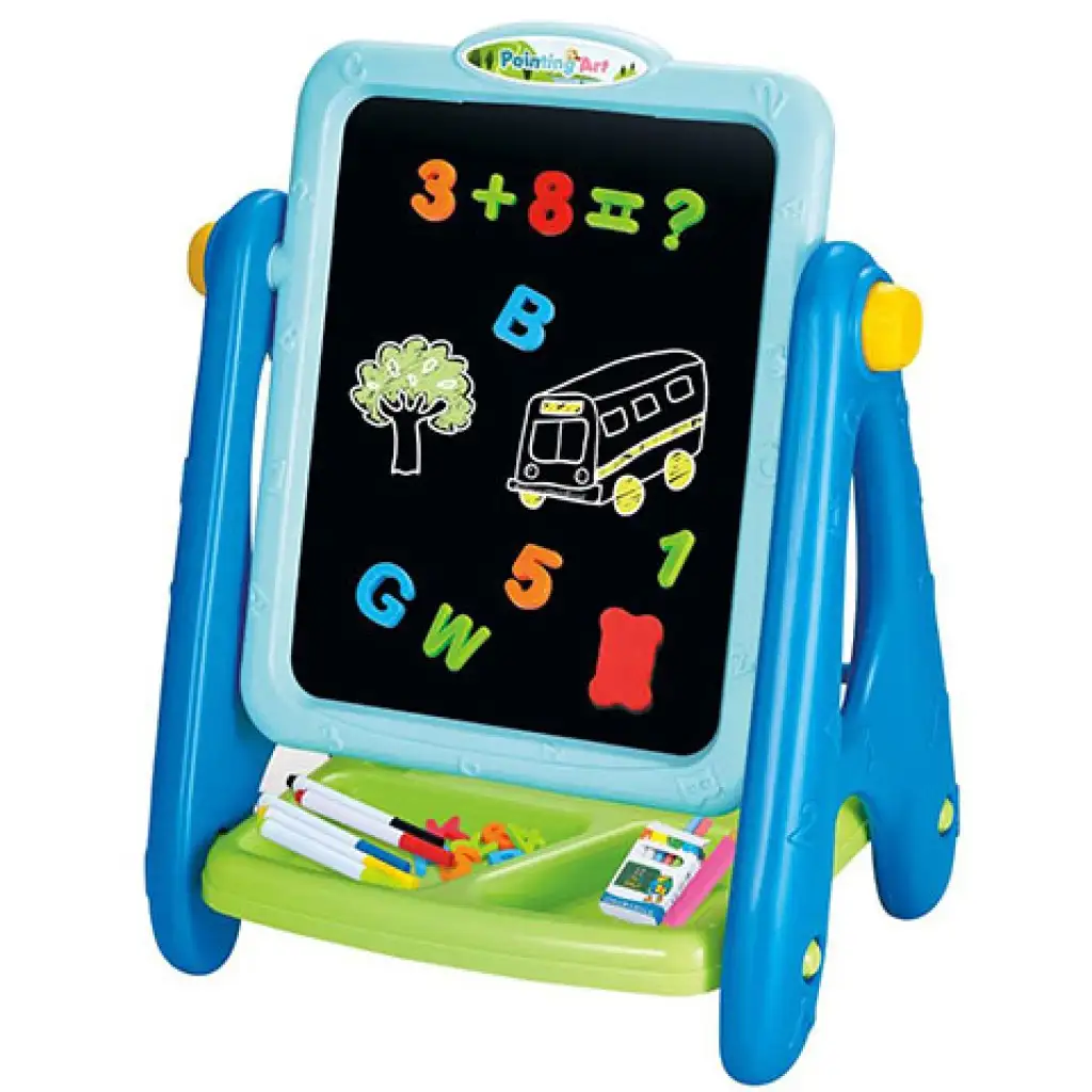 Blaue, zweiseitige Zeichentafel mit Zubehör kép 2