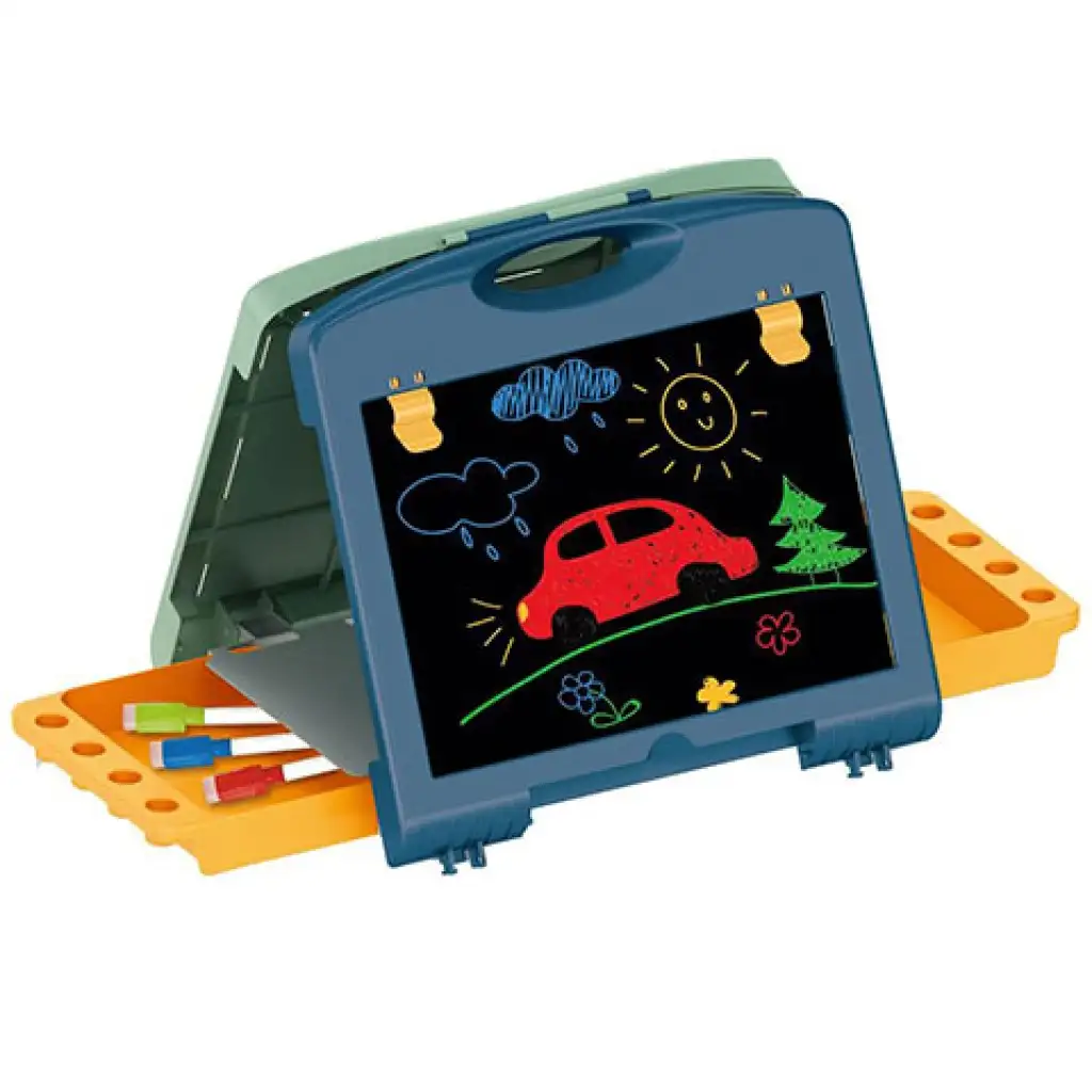 Blaues doppelseitiges Zeichentafel-Set, 27-teilig kép 2