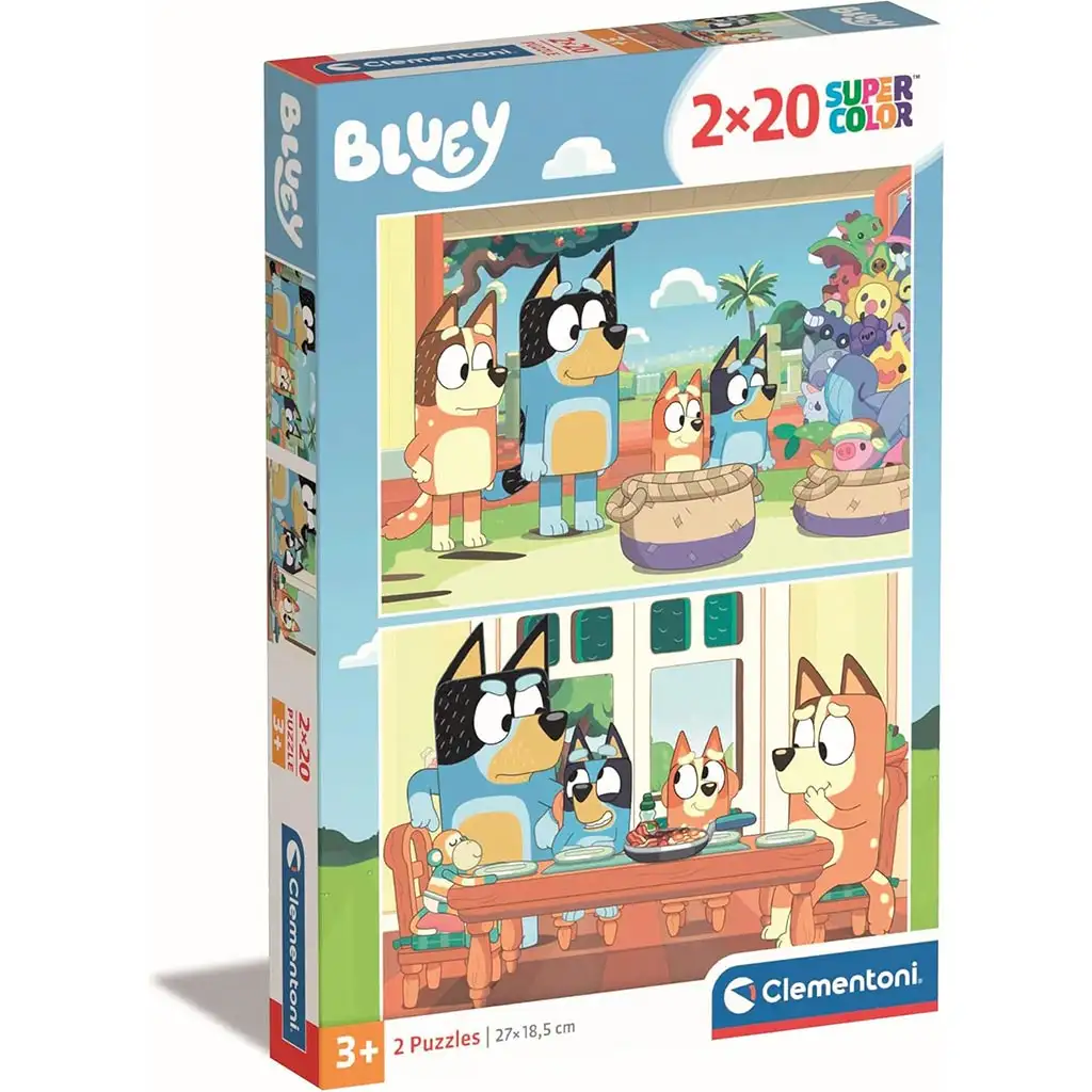Bluey 2x20 Stück Supercolor Puzzle - Clementoni