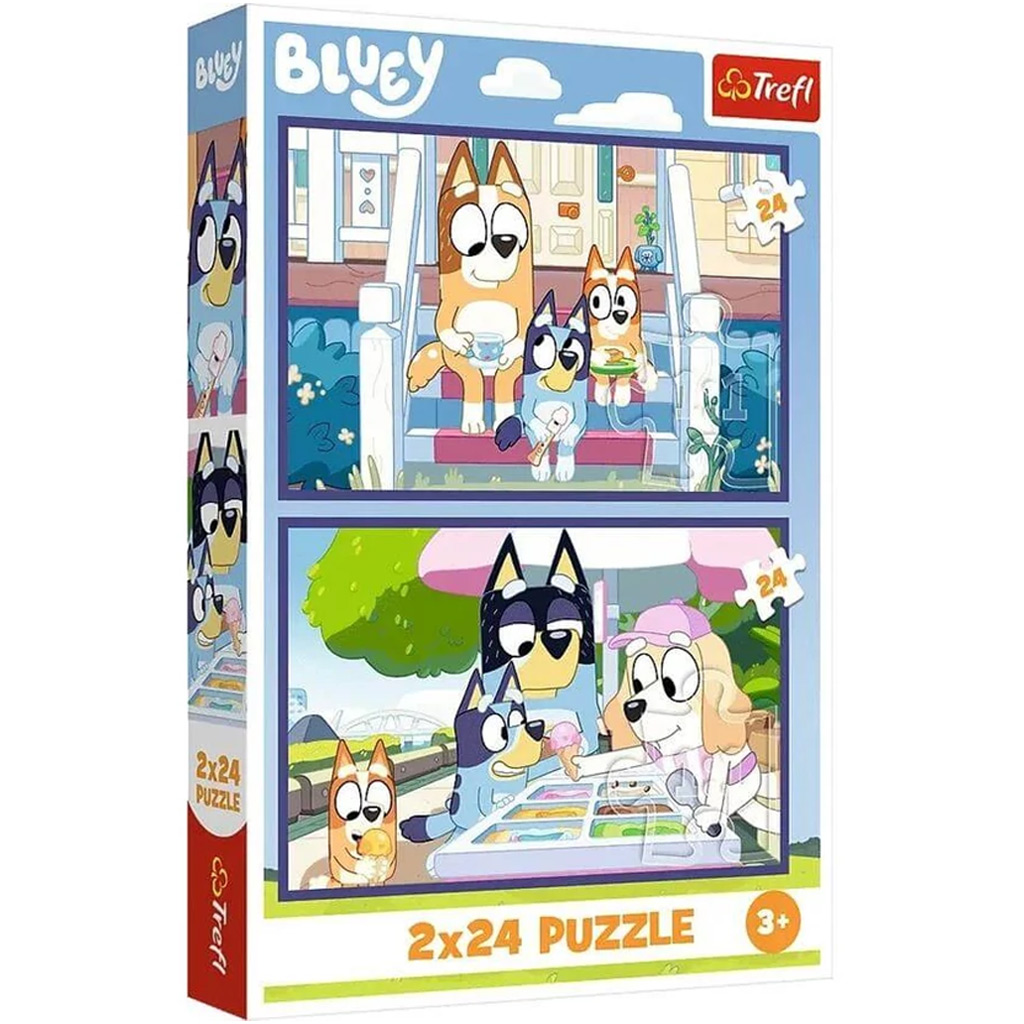 Bluey 2x24-teiliges Puzzle - Trefl
