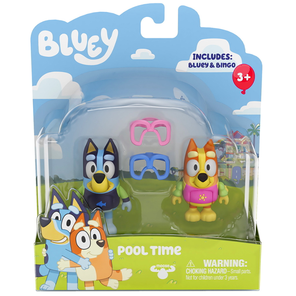 Bluey: Bluey und Chilli Poolparty Spielfigurenset