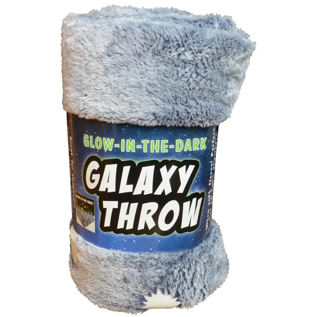 Buddy&Barney: Decke mit Galaxie-Muster, die im Dunkeln leuchtet, 152x127cm