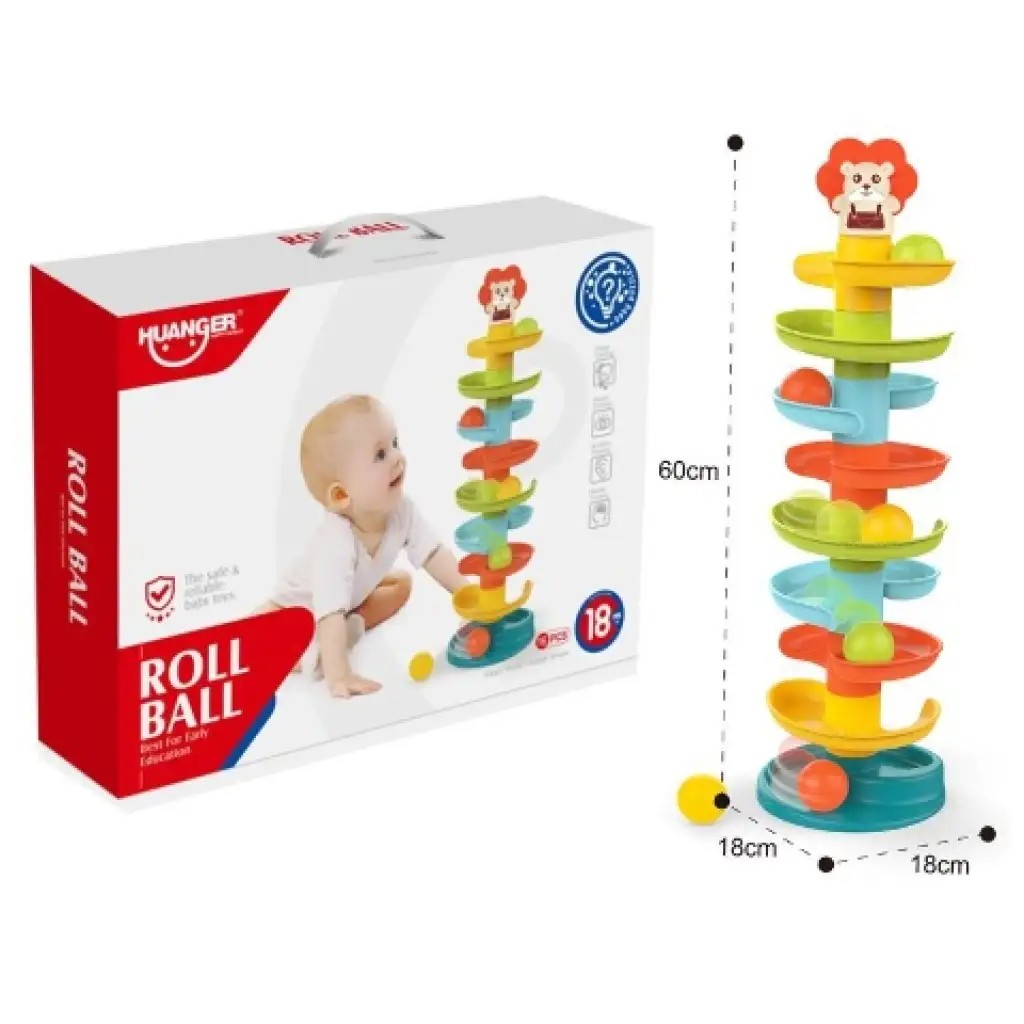 Bunte Baby-Kugelbahn-Turm
