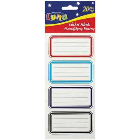 Bunte Heftetiketten 20er-Set