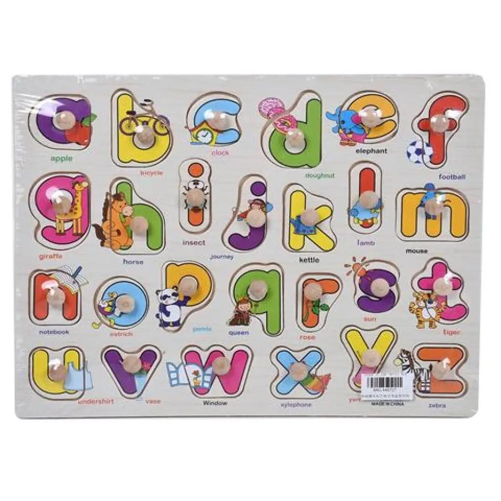 Bunte Holzbuchstaben Formsortierspiel