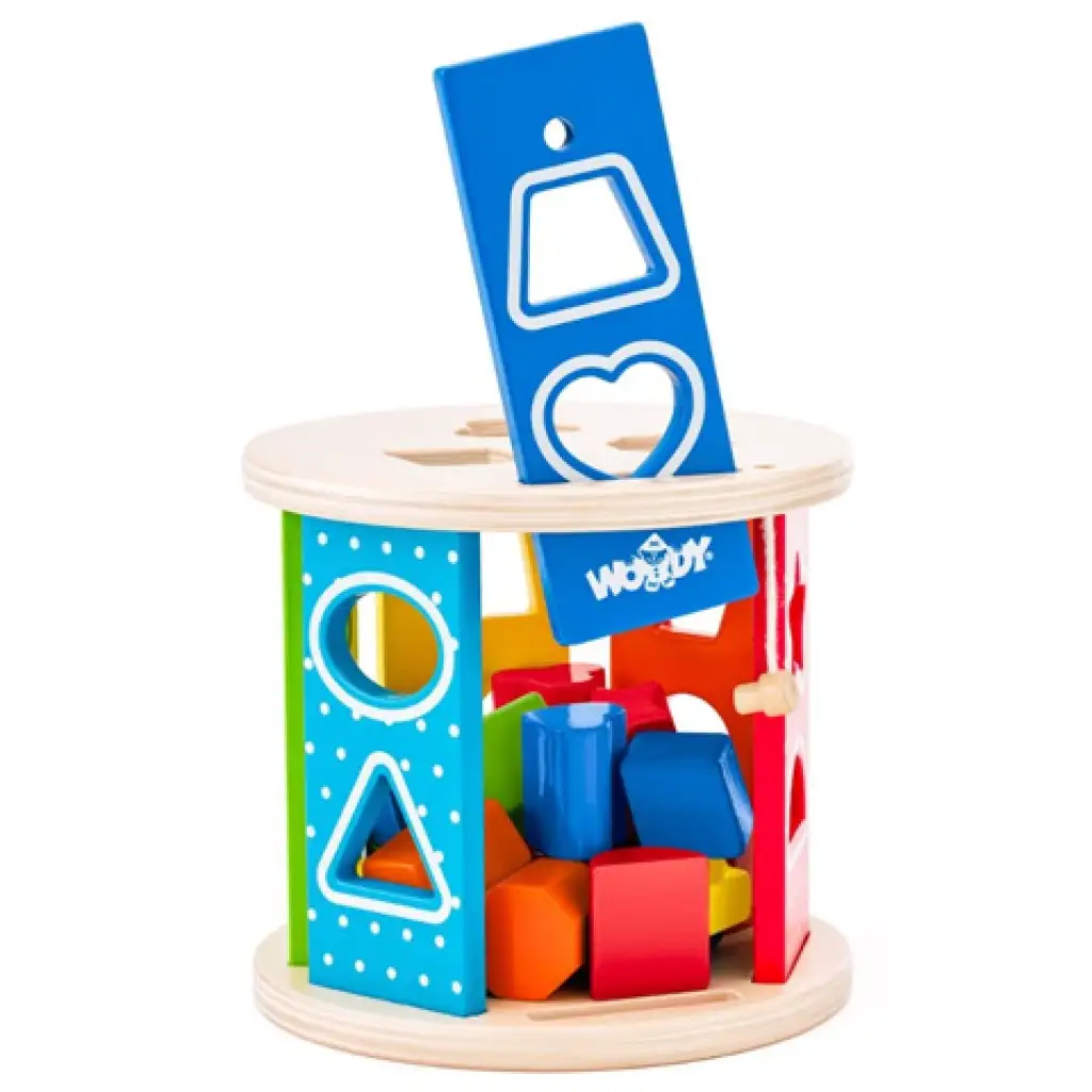 Bunter Holz-Formensortierzylinder - Woodyland kép 2