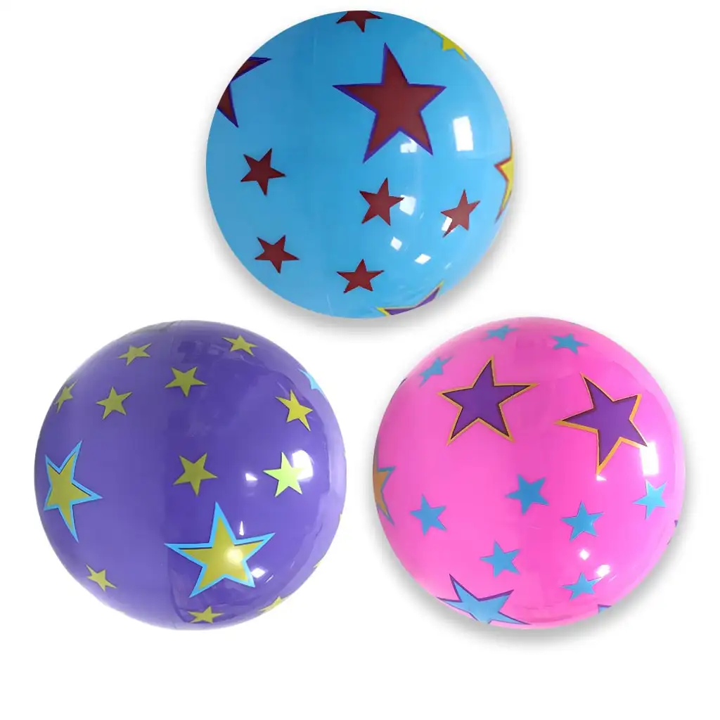 Bunter, sternförmiger Gummiball, 23 cm, in verschiedenen Ausführungen.