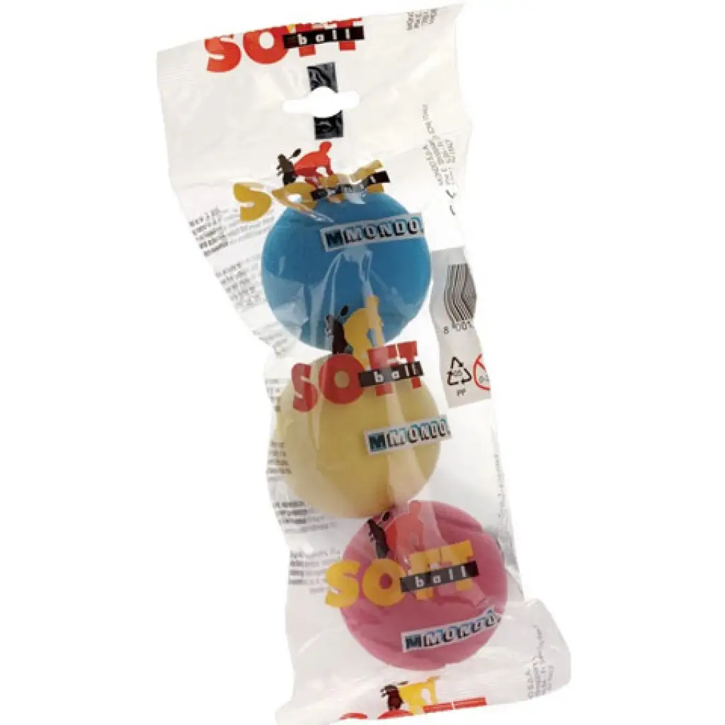 Buntes Schwammball-Set 3 Stück 7 cm