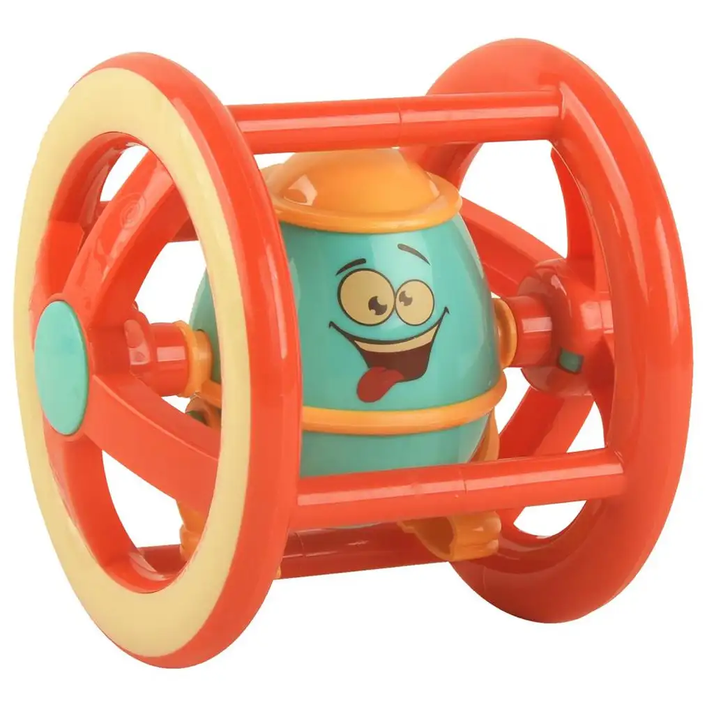 Buntes lustiges Rad Baby-Rassel 14cm kép 2