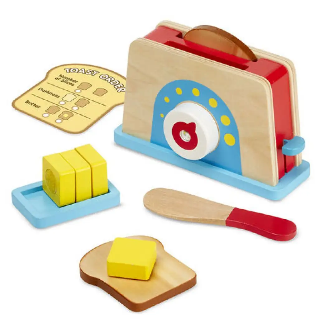 Butter- und Toastspielset aus Holz - Melissa & Doug kép 2