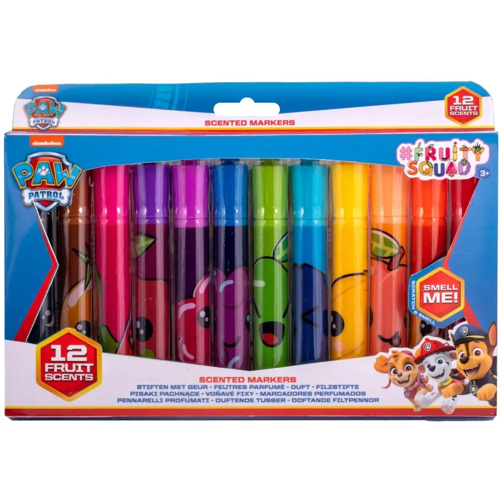 Canenco: Paw Patrol FruitySquad 12er-Set duftende Filzstifte