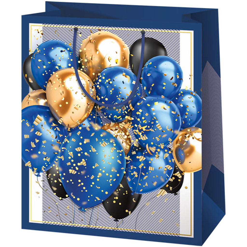 Cardex: Exklusive mittelgroße Geschenktasche mit Ballon-Motiv für festliche Anlässe, 18x10x23 cm