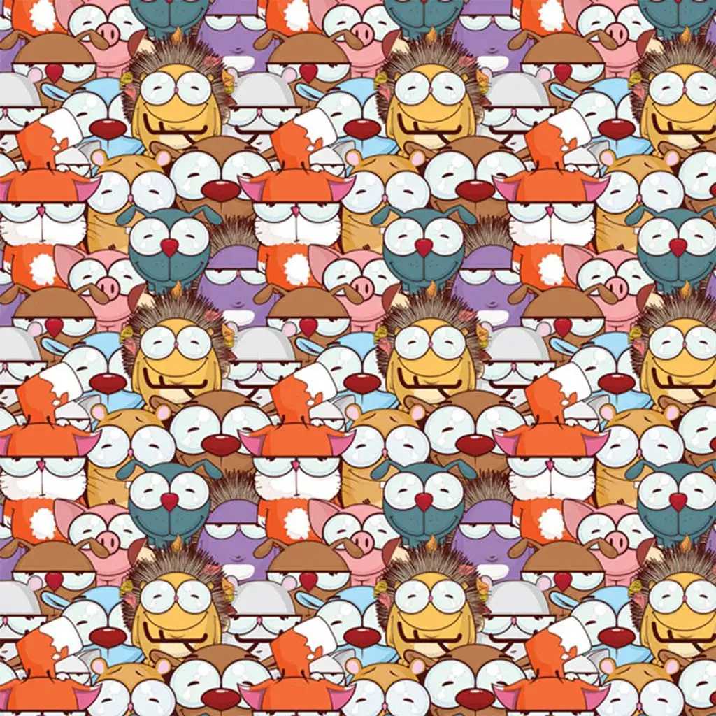 Cardex: Geschenkpapier mit Cartoon-Tierchen 100x70 cm