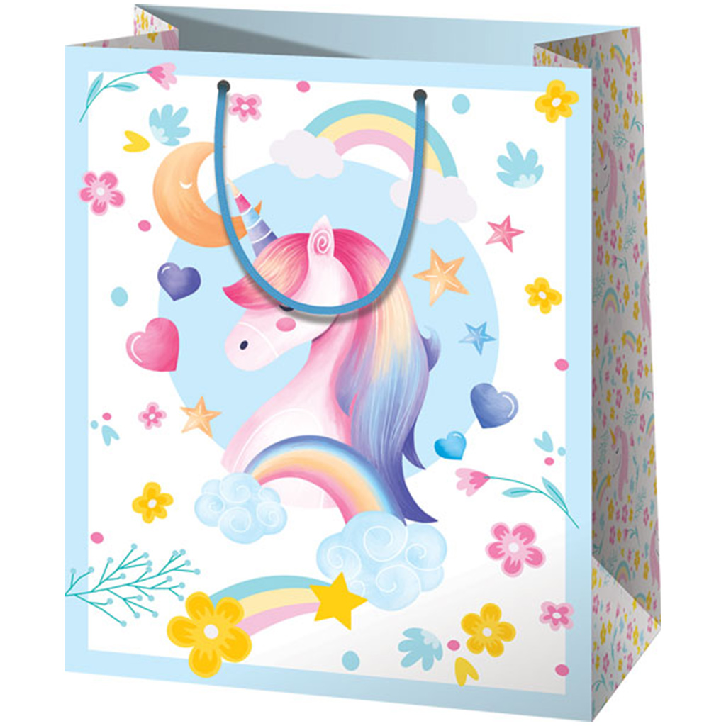 Cardex: Riesige Geschenktasche mit Einhorn-Muster 33x15x44,5 cm