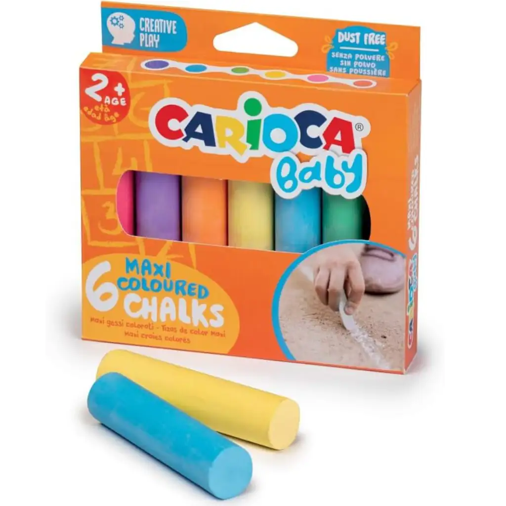 Carioca: Baby Maxi bunte Straßenkreide 6er-Pack