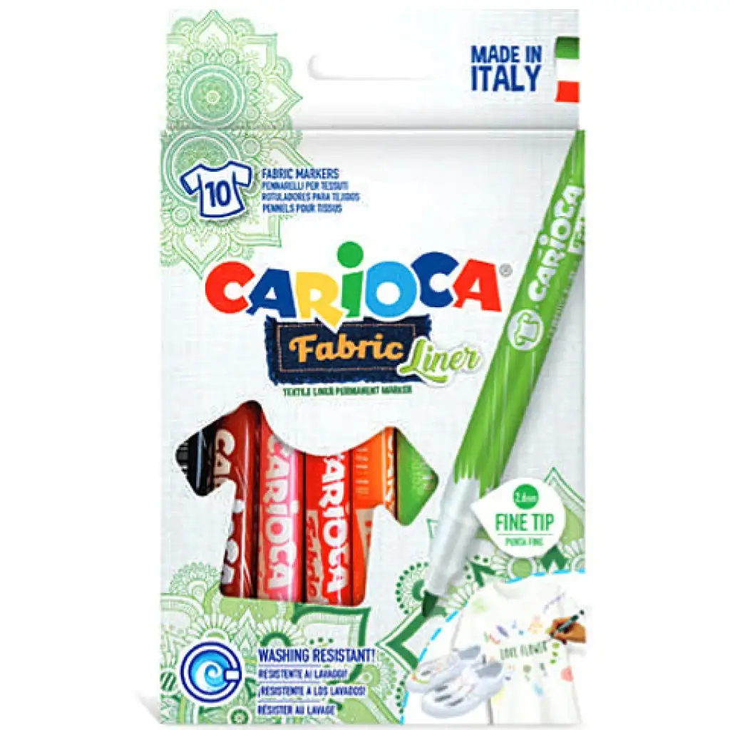 Carioca: Fabric Liner Textilfilz-Set 10 Stück