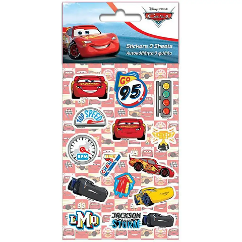 Cars Sticker-Set 8x12cm 5 Blätter kép 1