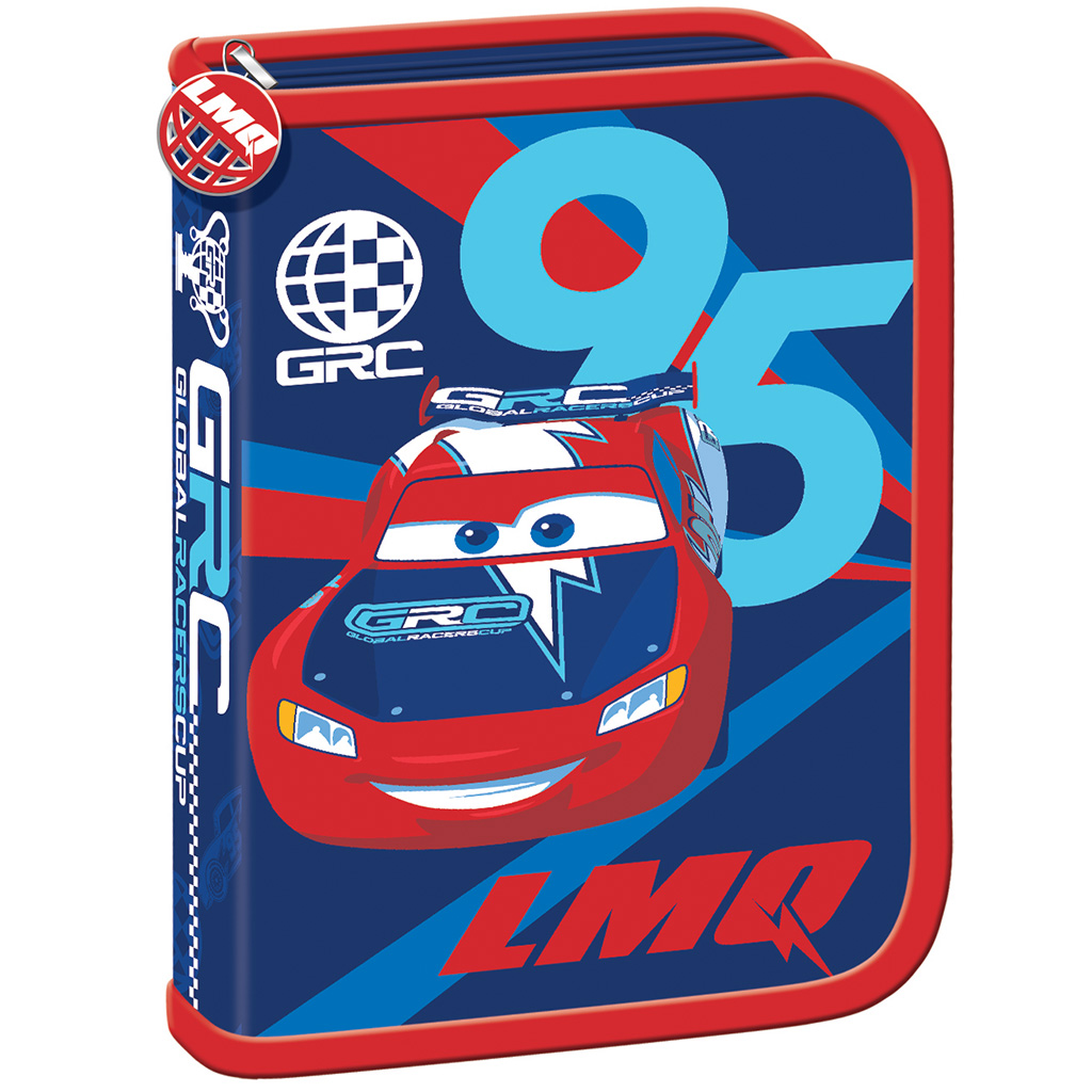 Cars blau-rot aufklappbares Federmäppchen 20,5cm x 13,5cm x 3,5cm