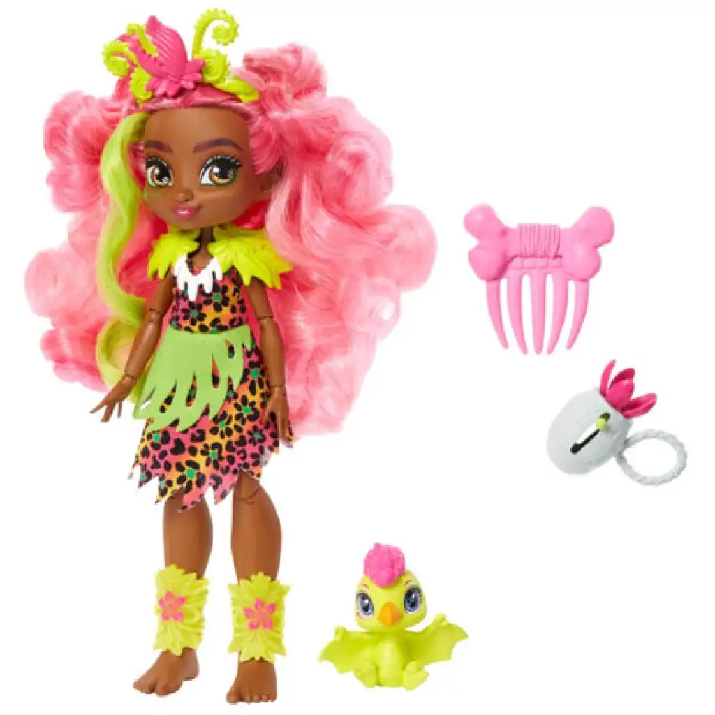 Cave Club: Fernessa Spielset mit Ptilly dem Urzeitwesen - Mattel kép 2