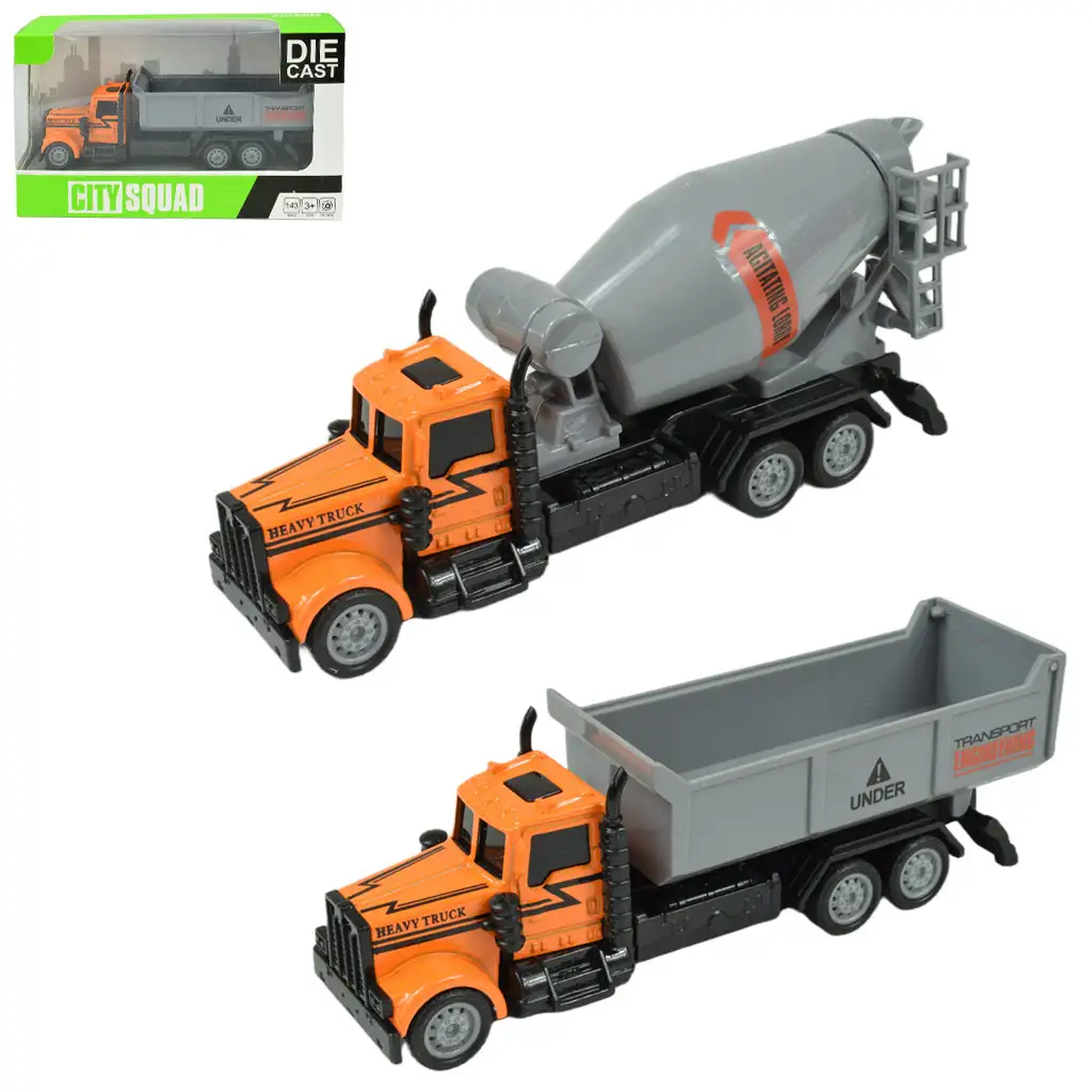 City Squad: Arbeitsfahrzeug-LKW mit Schwungrad-Design in zwei Varianten 1 Stk.