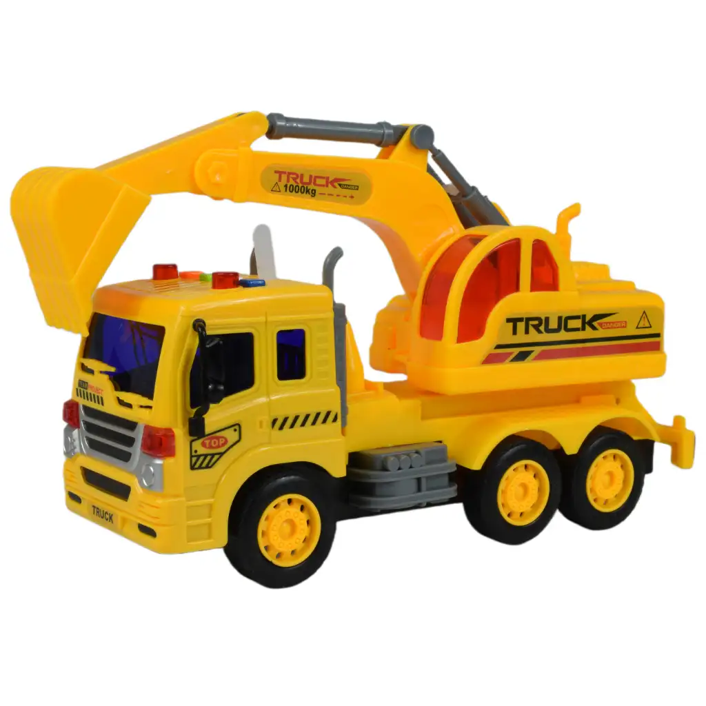 City Truck: Bagger-LKW mit Licht und Sound 1/18 kép 2