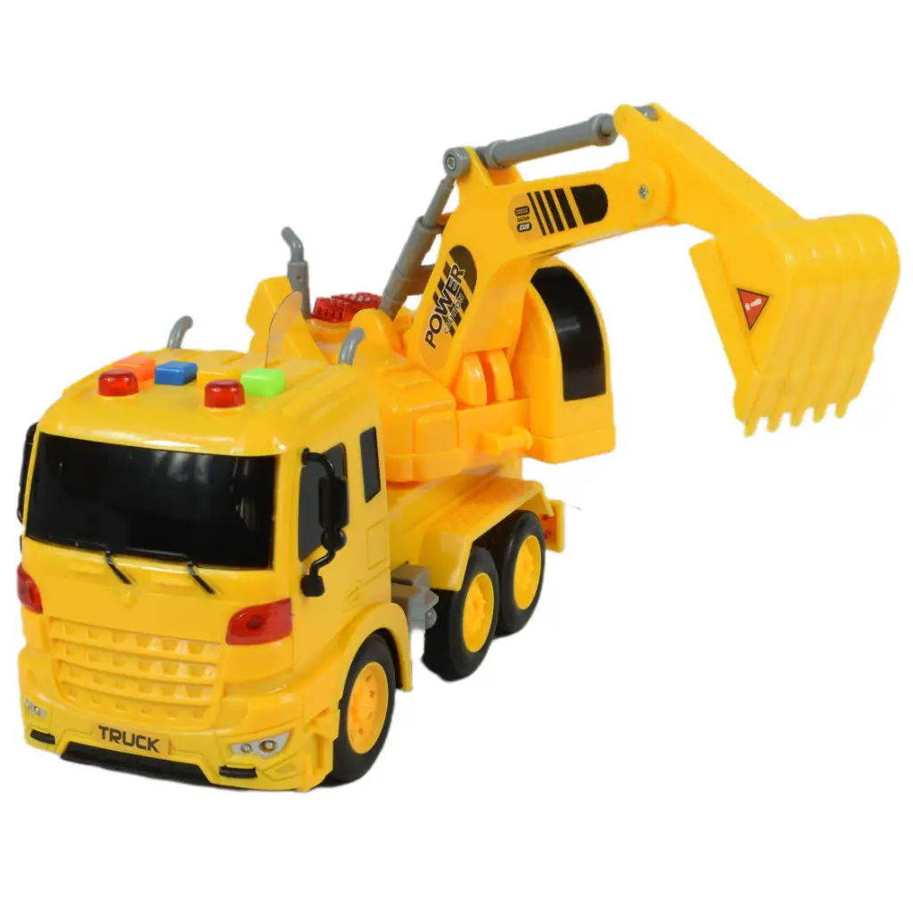 City Truck: Bagger-LKW mit Licht und Sound 20cm kép 5