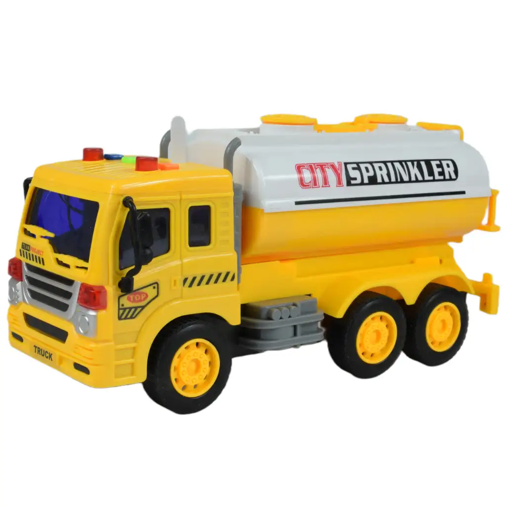City Truck: Gelber Tanklastwagen mit Licht und Sound 1/18 kép 3