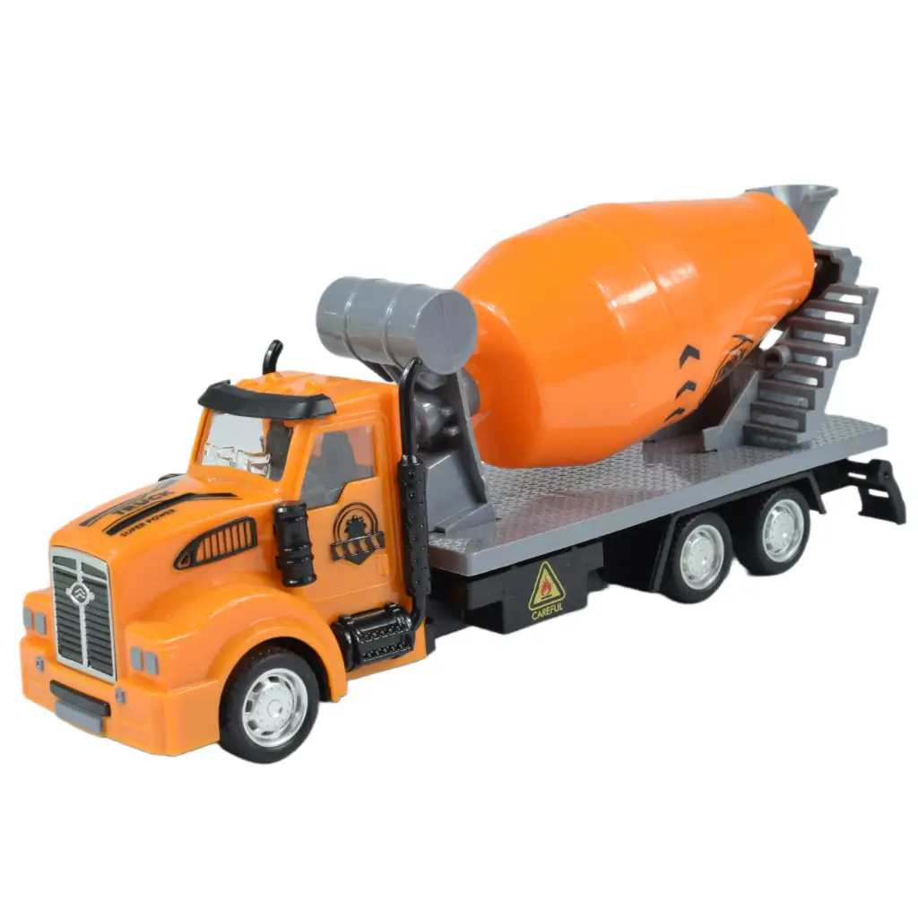 City Truck: Umwandelbarer Schwungrad-Baustellen-Lkw mit Verkehrsschildern 19cm kép 6