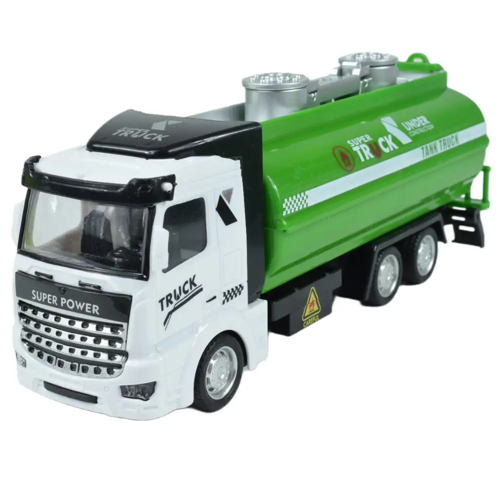 City Truck: Umwandelbarer Schwungrad-Müllwagen mit Verkehrsschildern 19cm kép 7