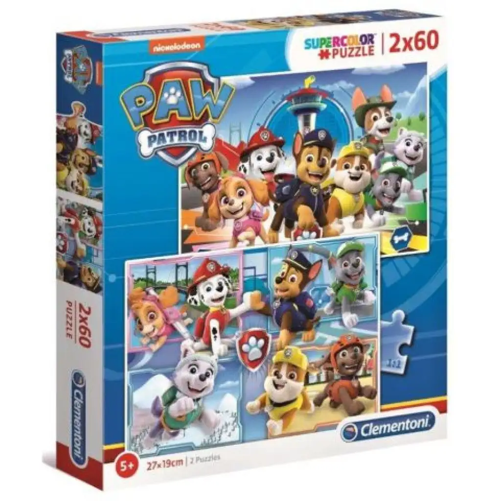 Clementoni: Paw Patrol 2-in-1 2x60 Teile Puzzle