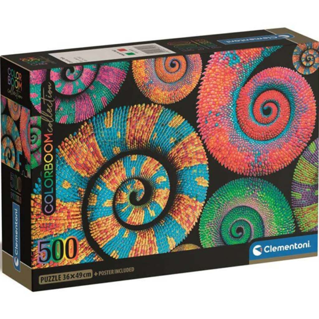 Colorboom Collection: Bunte Chamäleons 500-teiliges Compact-Puzzle - Clementoni