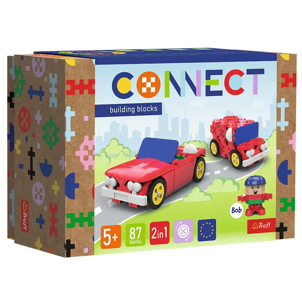 Connect: Cabrio und Lieferwagen 87-teiliges Bauset - Trefl